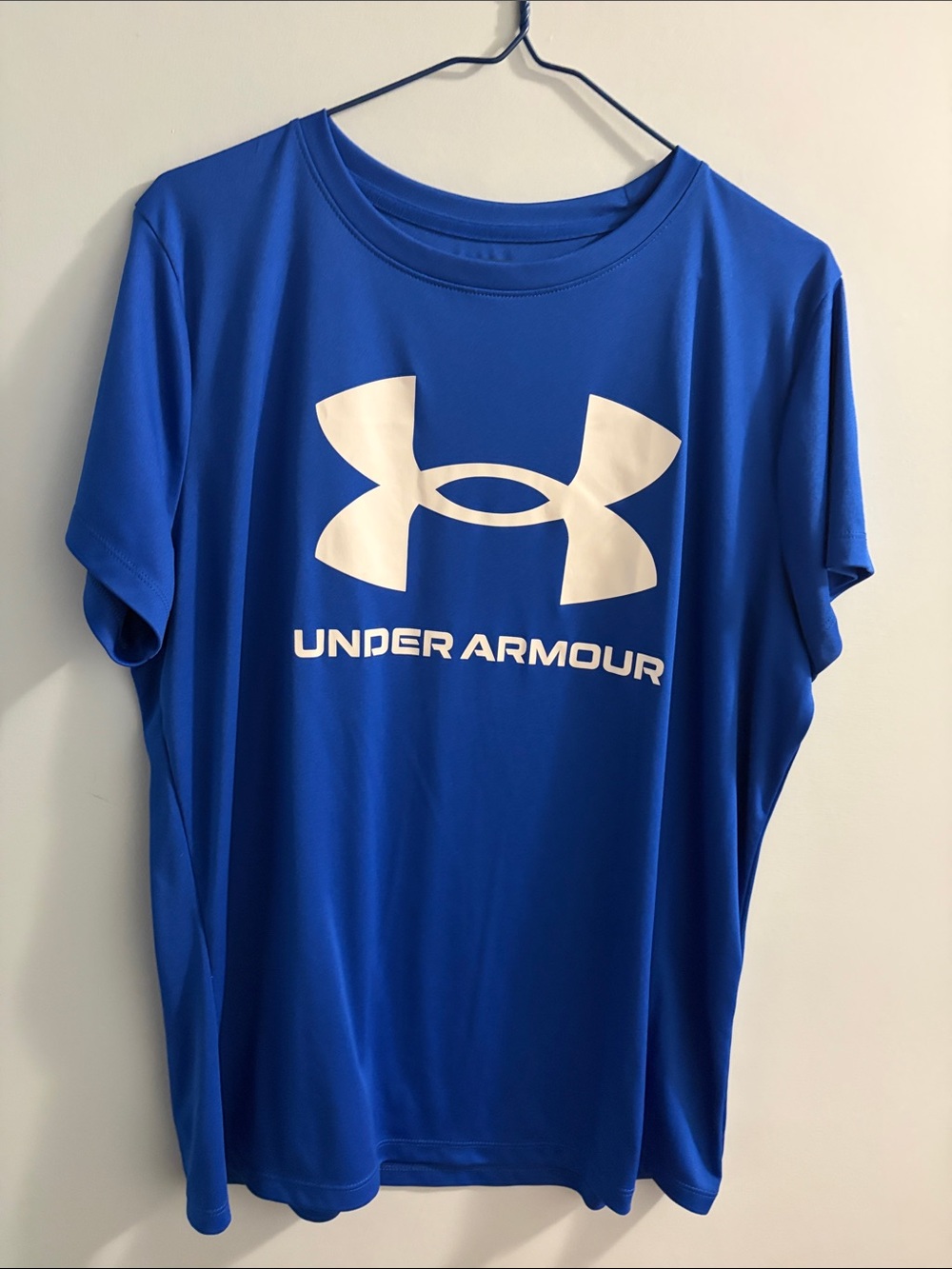 Under Armour ladies Royal Blue Short Sleeve Logo Tee
